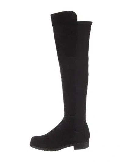 Pre-owned Stuart Weitzman Suede Boots In Black
