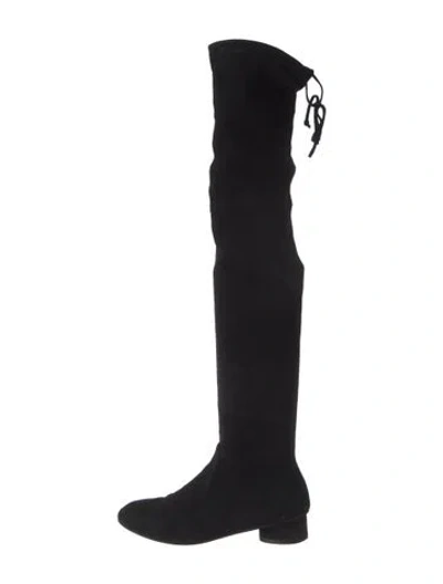 Pre-owned Stuart Weitzman Suede Boots In Black