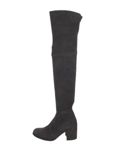 Pre-owned Stuart Weitzman Suede Boots In Black