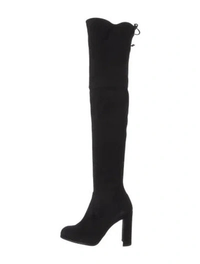 Pre-owned Stuart Weitzman Suede Boots In Black