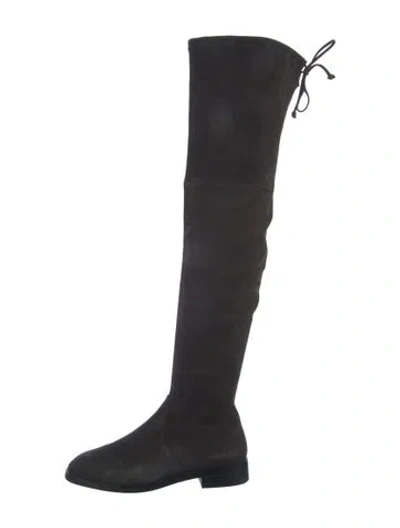 Pre-owned Stuart Weitzman Suede Boots In Black