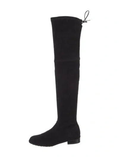 Pre-owned Stuart Weitzman Suede Boots In Black