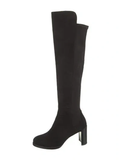 Pre-owned Stuart Weitzman Suede Boots In Black