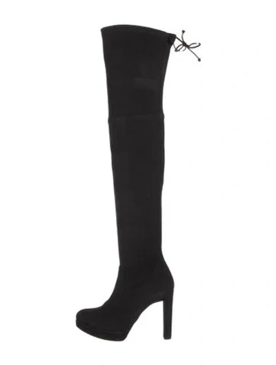 Pre-owned Stuart Weitzman Suede Boots In Black