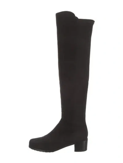 Pre-owned Stuart Weitzman Suede Boots In Black