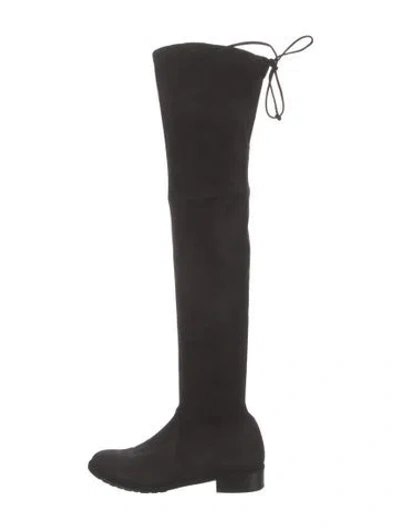 Pre-owned Stuart Weitzman Suede Boots In Black