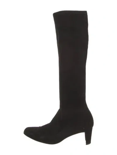 Pre-owned Stuart Weitzman Suede Boots In Black