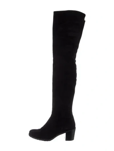 Pre-owned Stuart Weitzman Suede Boots In Black