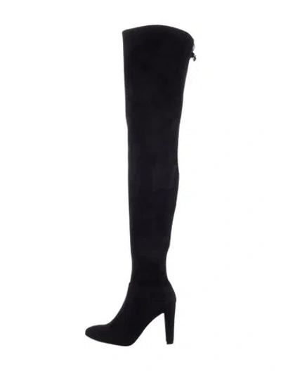 Pre-owned Stuart Weitzman Suede Boots In Black