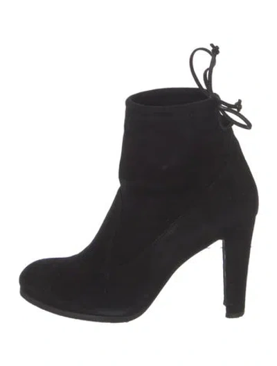 Pre-owned Stuart Weitzman Suede Boots In Black