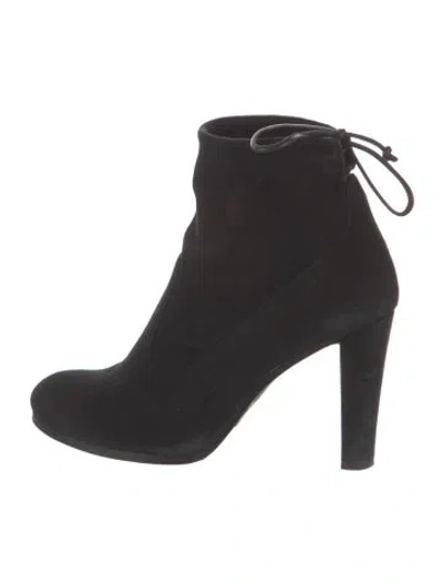 Pre-owned Stuart Weitzman Suede Boots In Black