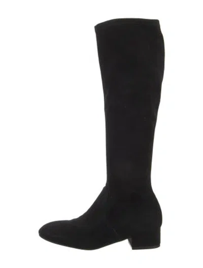 Pre-owned Stuart Weitzman Suede Boots In Black