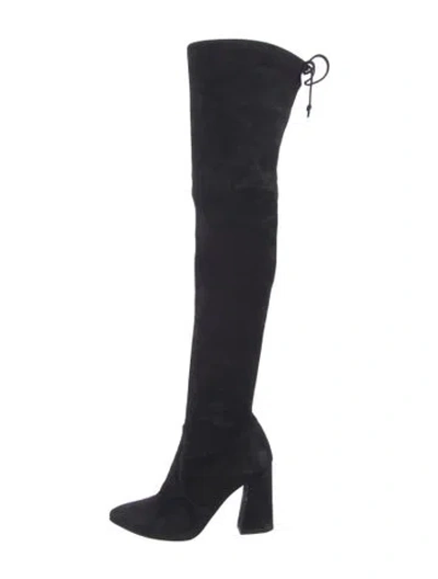 Pre-owned Stuart Weitzman Suede Boots In Black