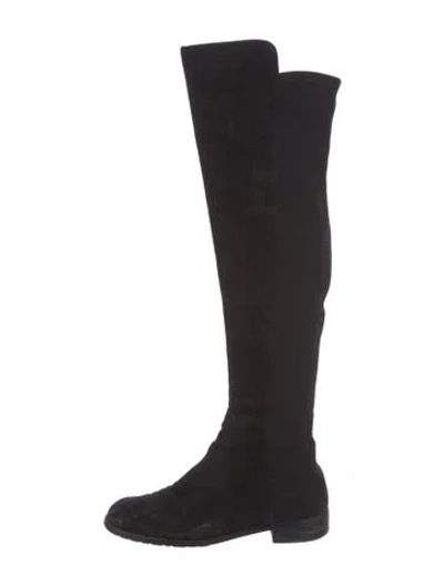 Pre-owned Stuart Weitzman Suede Boots In Black
