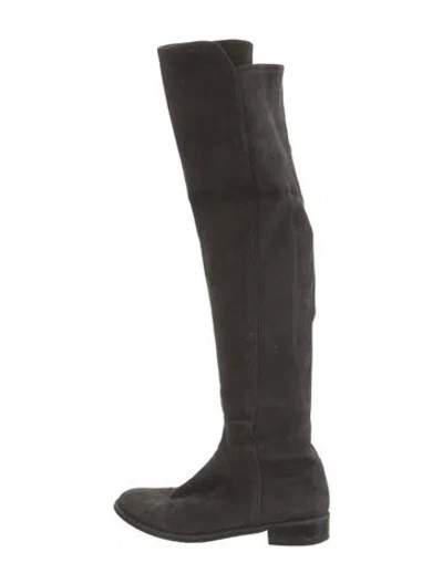 Pre-owned Stuart Weitzman Suede Boots In Black