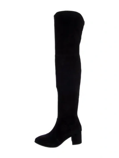 Pre-owned Stuart Weitzman Suede Boots In Black