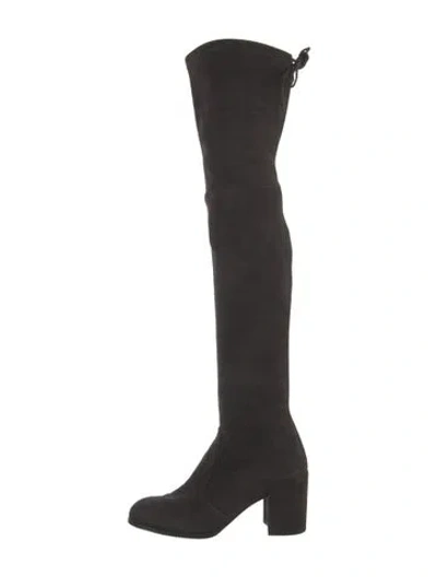 Pre-owned Stuart Weitzman Suede Boots In Black