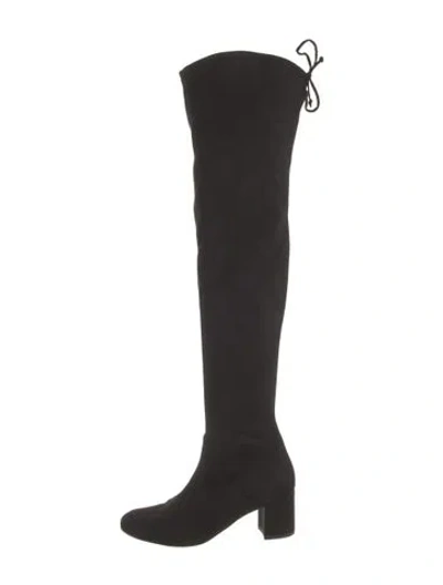 Pre-owned Stuart Weitzman Suede Boots In Black