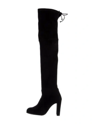 Pre-owned Stuart Weitzman Suede Boots In Black