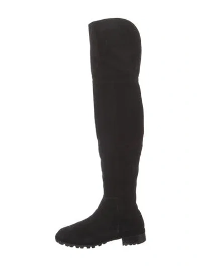 Pre-owned Stuart Weitzman Suede Boots In Black