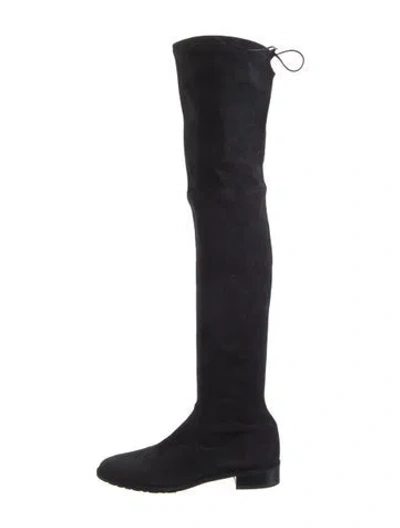 Pre-owned Stuart Weitzman Suede Boots In Black