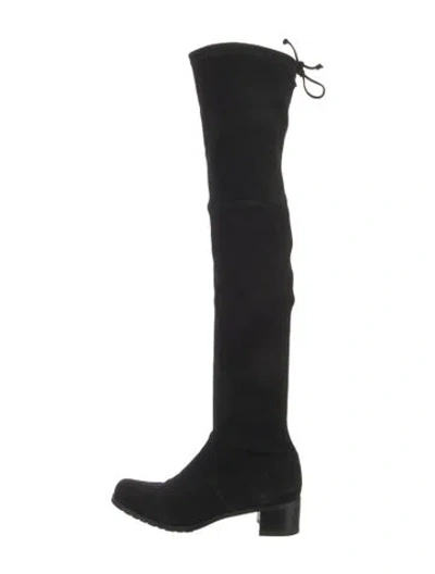 Pre-owned Stuart Weitzman Suede Boots In Black