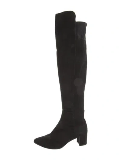 Pre-owned Stuart Weitzman Suede Boots In Black