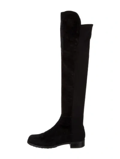 Pre-owned Stuart Weitzman Suede Boots In Black