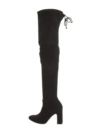 Pre-owned Stuart Weitzman Suede Boots In Black
