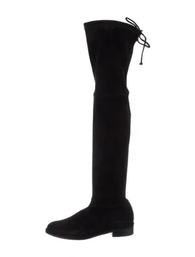 Pre-owned Stuart Weitzman Suede Boots In Black