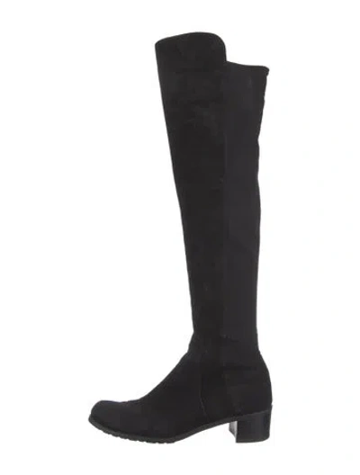Pre-owned Stuart Weitzman Suede Boots In Black