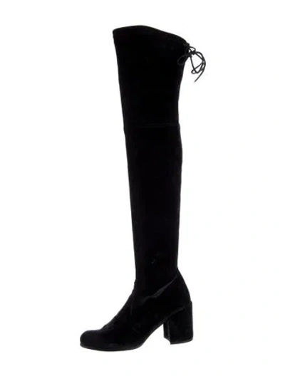 Pre-owned Stuart Weitzman Suede Boots In Black