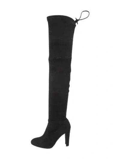 Pre-owned Stuart Weitzman Suede Boots In Black