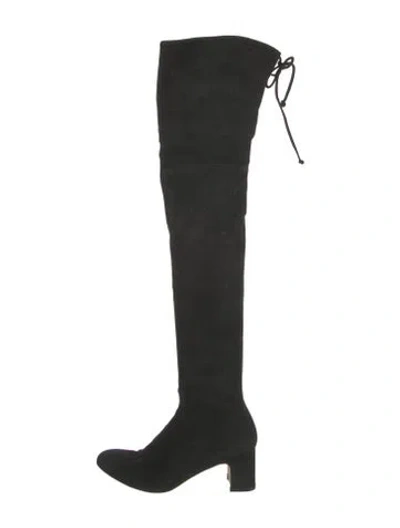Pre-owned Stuart Weitzman Suede Boots In Black