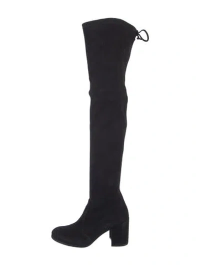 Pre-owned Stuart Weitzman Suede Boots In Black