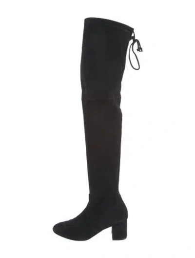 Pre-owned Stuart Weitzman Suede Boots In Black