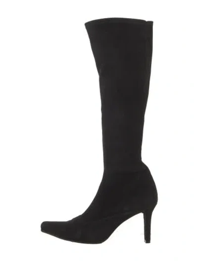 Pre-owned Stuart Weitzman Suede Boots In Black