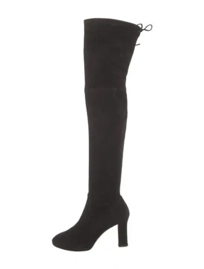 Pre-owned Stuart Weitzman Suede Boots In Black