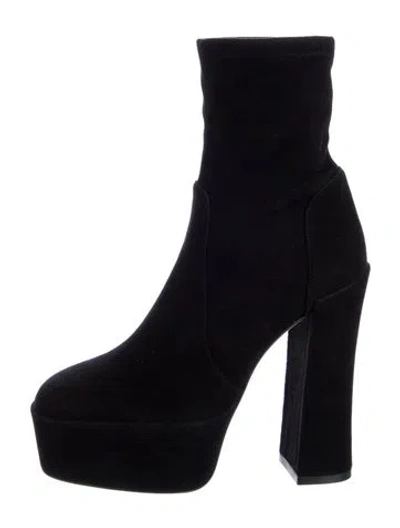 Pre-owned Stuart Weitzman Suede Boots In Black