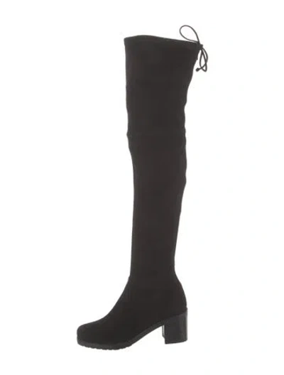 Pre-owned Stuart Weitzman Suede Boots In Black