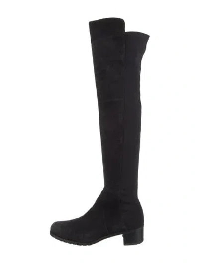 Pre-owned Stuart Weitzman Suede Boots In Black