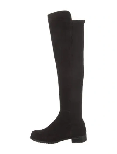 Pre-owned Stuart Weitzman Suede Boots In Black