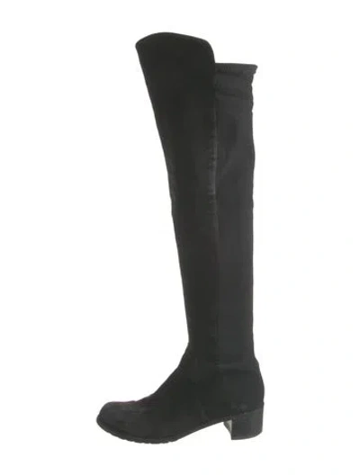 Pre-owned Stuart Weitzman Suede Boots In Black