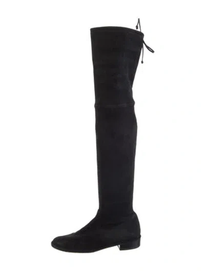 Pre-owned Stuart Weitzman Suede Boots In Black