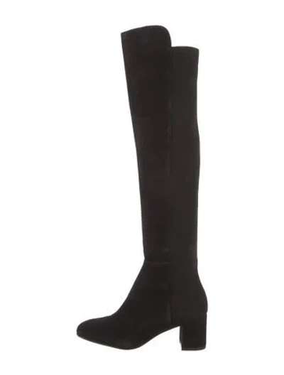 Pre-owned Stuart Weitzman Suede Boots In Black