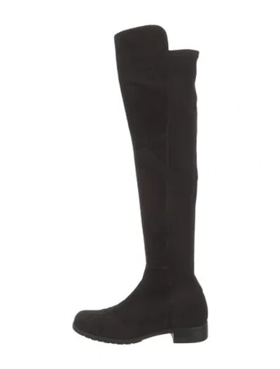 Pre-owned Stuart Weitzman Suede Boots In Black
