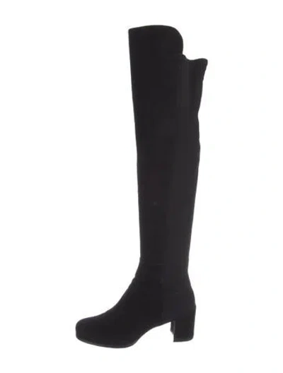 Pre-owned Stuart Weitzman Suede Boots In Black