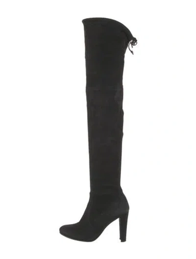 Pre-owned Stuart Weitzman Suede Boots In Black