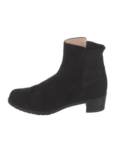 Pre-owned Stuart Weitzman Suede Boots In Black