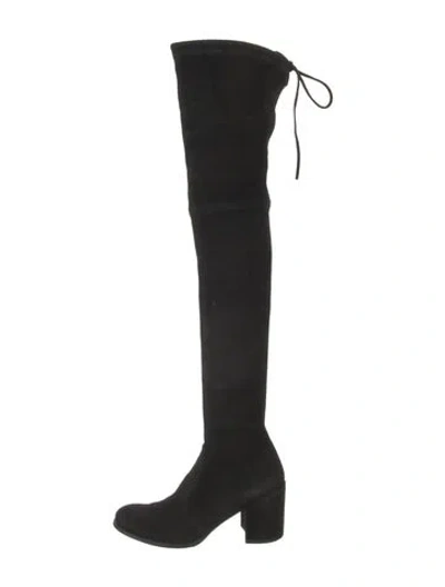 Pre-owned Stuart Weitzman Suede Boots In Black